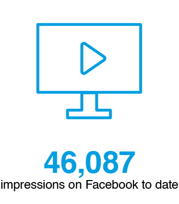 46,087 impressions on Facebook to date